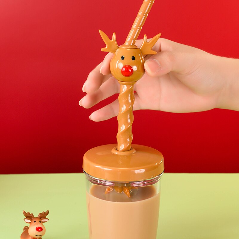 Cow Print Cup with Drinking Straw Cow Print Cup with Drinking Straw