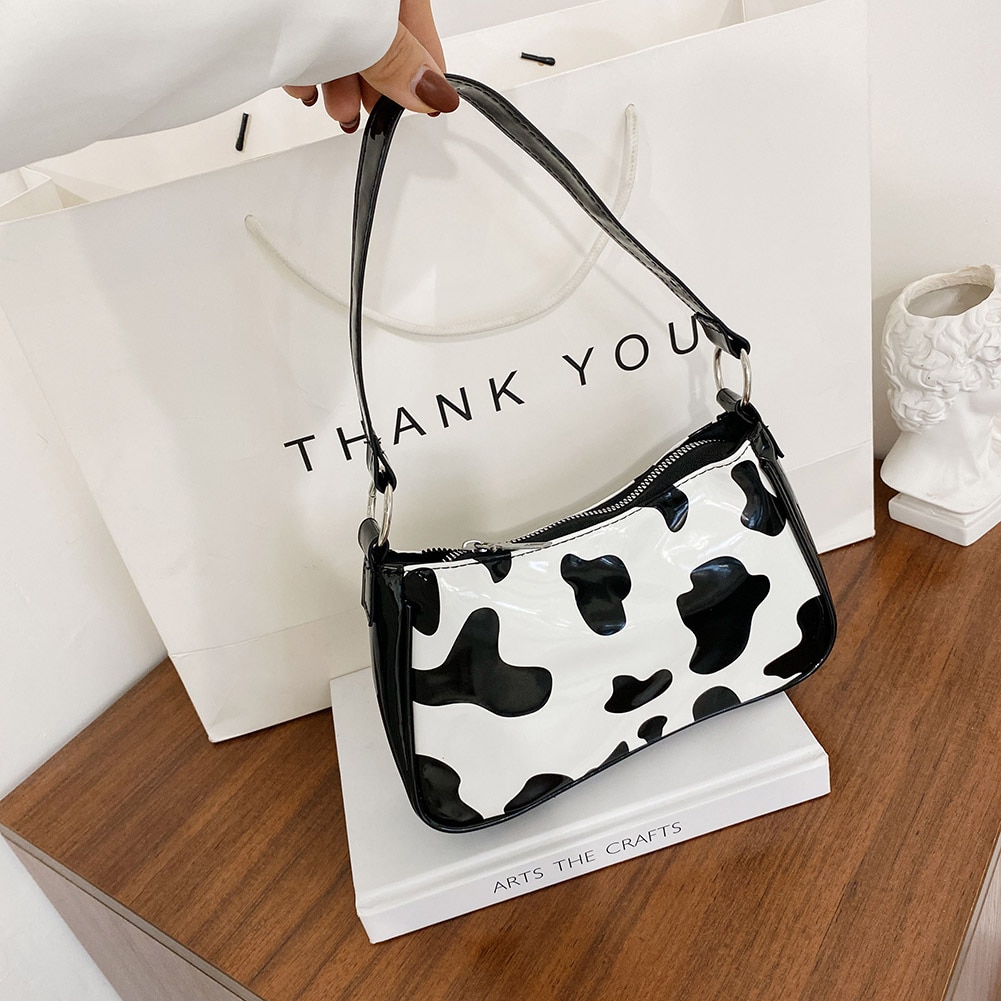 Cow Print Handbag Leather Shoulder Purse Cow Print Handbag Leather Shoulder Purse