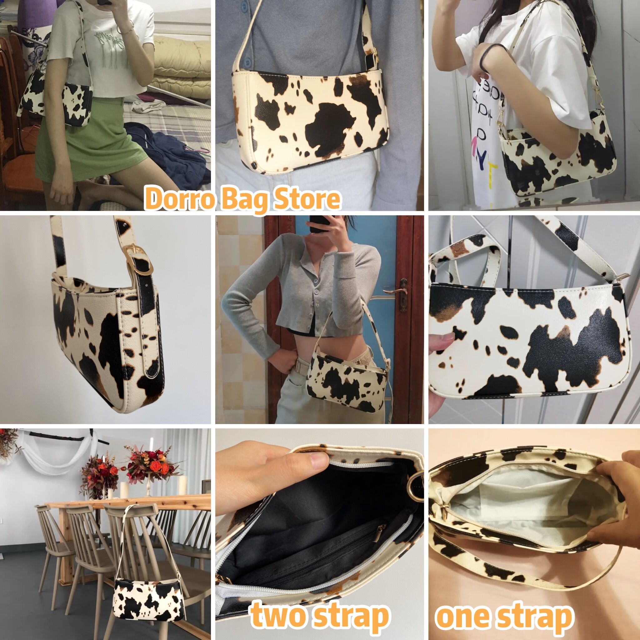 Cow Print Shoulder Bag For Women Cow Print Shoulder Bag For Women