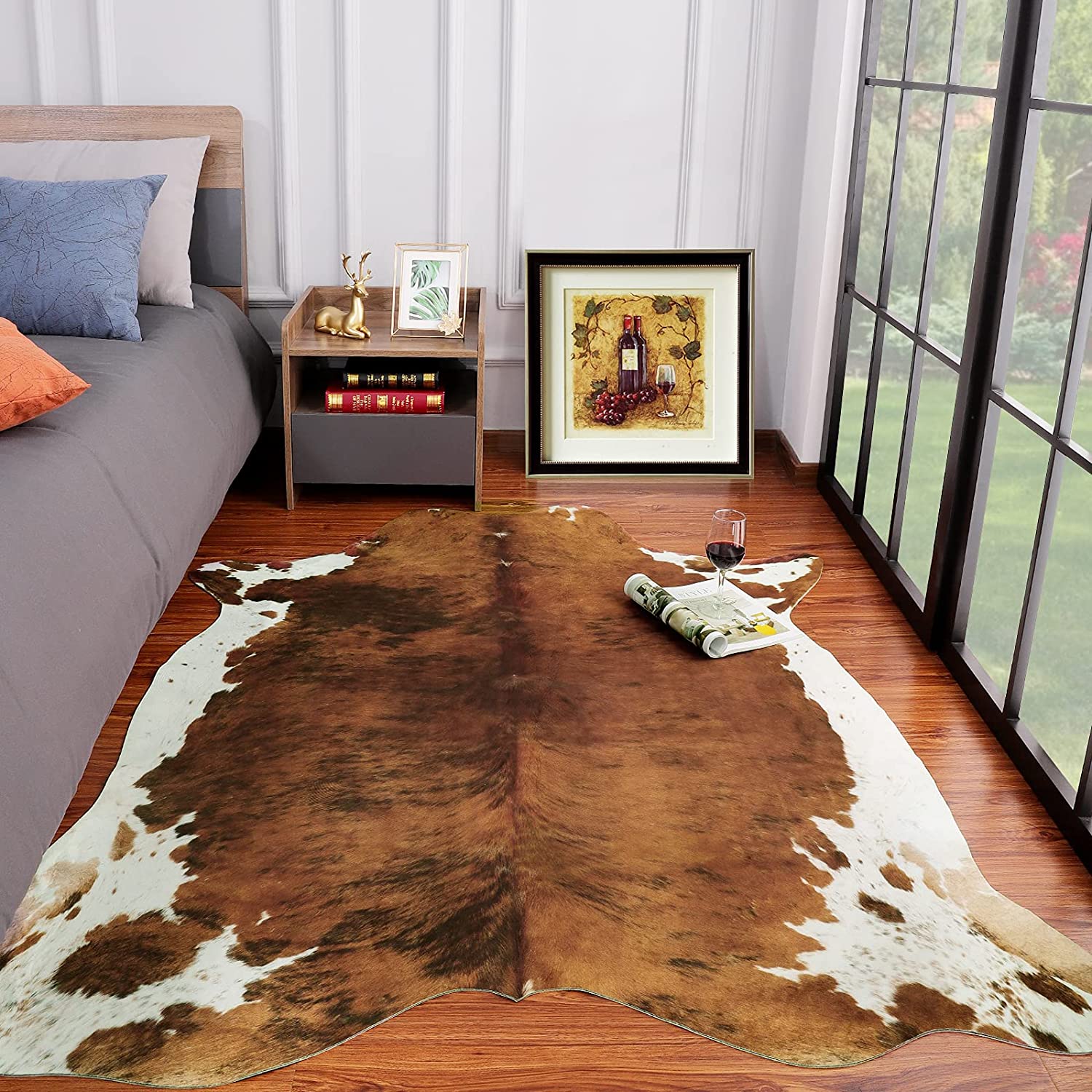Cowhide Carpet Cow Print Rug American Style for Bedroom Living Room Cute Animal Printed Carpet Faux Cowhide Rugs for Cowhide Carpet Cow Print Rug American Style for Bedroom Living Room Cute Animal Printed Carpet Faux Cowhide Rugs for