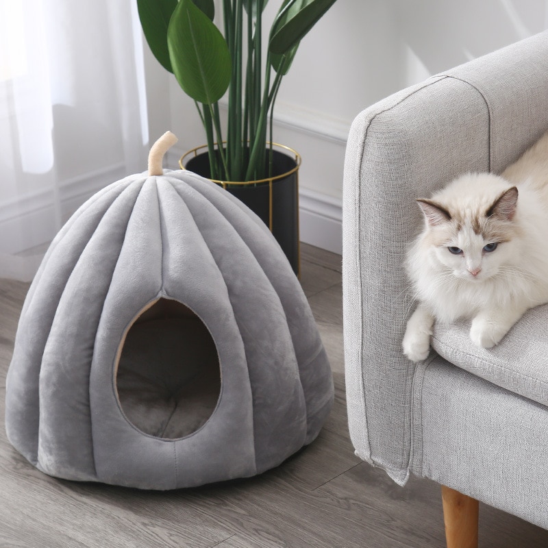 Cozy Kitty Cave Cat Pumpkin Bed Cozy Kitty Cave Cat Pumpkin Bed