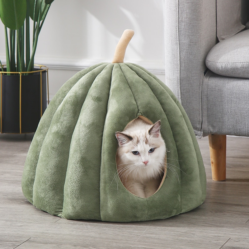 Cozy Kitty Cave Cat Pumpkin Bed Cozy Kitty Cave Cat Pumpkin Bed