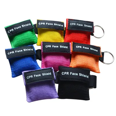 CPR Face Shield with Pouch and Keychain Hook CPR Face Shield with Pouch and Keychain Hook