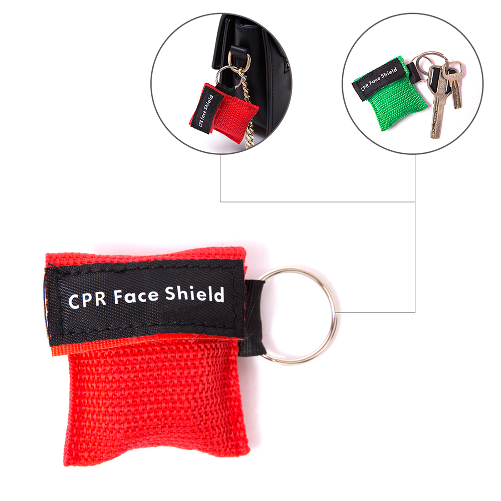 CPR Face Shield with Pouch and Keychain Hook CPR Face Shield with Pouch and Keychain Hook