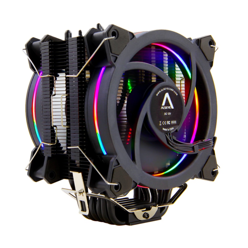 CPU Cooler Rainbow Color Dual Fan CPU Cooler Rainbow Color Dual Fan