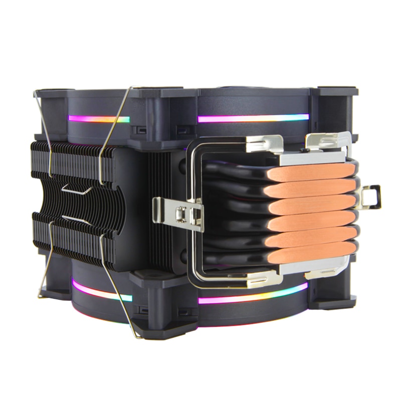 CPU Cooler Rainbow Color Dual Fan CPU Cooler Rainbow Color Dual Fan