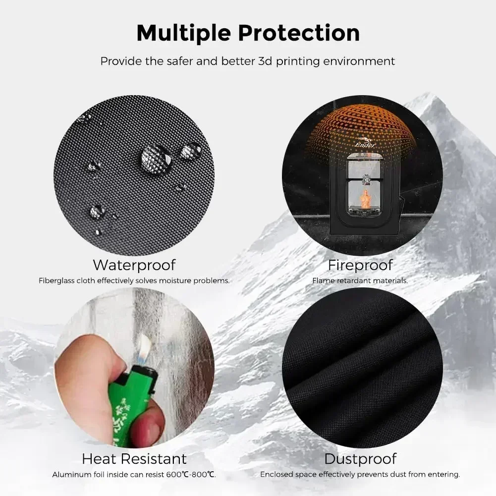 Creality Official Ender Enclosure Update Constant Temperature Fireproof Dustproof 3D Printer Protective Cover for Ender