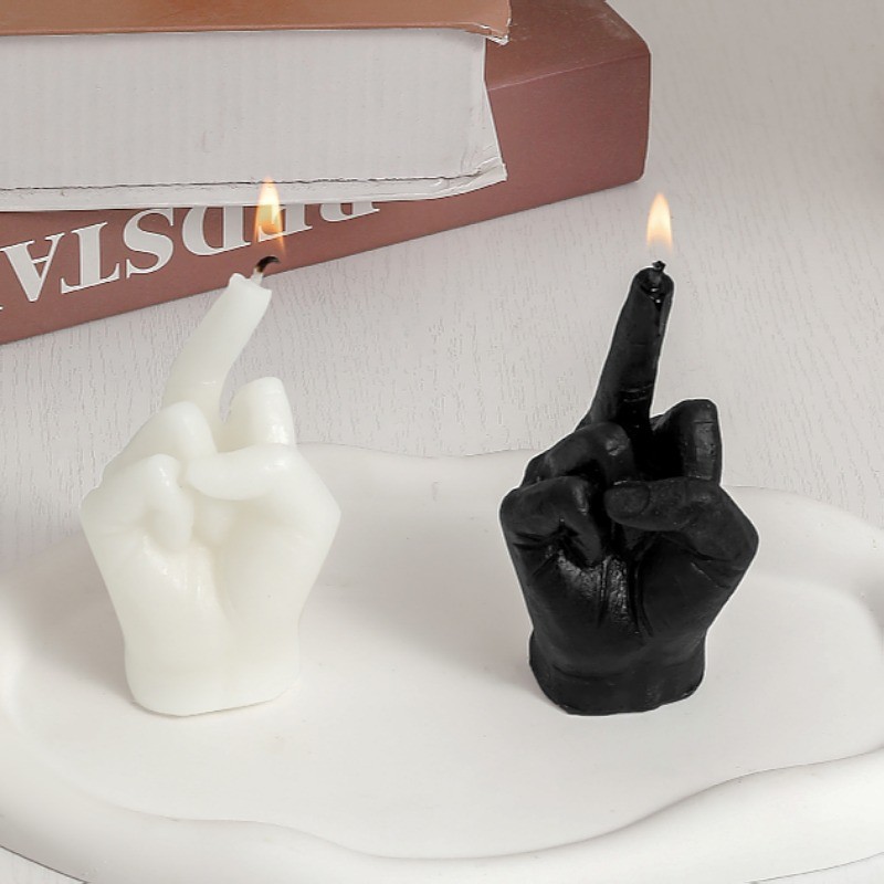 Creative Candles Middle Finger Shaped Gesture Scented Candles Niche Funny Quirky Gifts Home Decoration Ornaments Creative Candles Middle Finger Shaped Gesture Scented Candles Niche Funny Quirky Gifts Home Decoration Ornaments