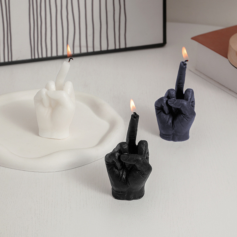 Creative Candles Middle Finger Shaped Gesture Scented Candles Niche Funny Quirky Gifts Home Decoration Ornaments Creative Candles Middle Finger Shaped Gesture Scented Candles Niche Funny Quirky Gifts Home Decoration Ornaments