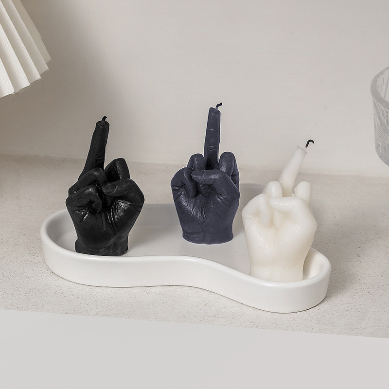 Creative Candles Middle Finger Shaped Gesture Scented Candles Niche Funny Quirky Gifts Home Decoration Ornaments Creative Candles Middle Finger Shaped Gesture Scented Candles Niche Funny Quirky Gifts Home Decoration Ornaments