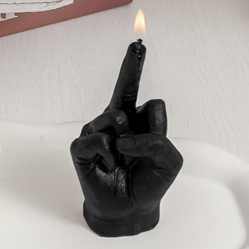 Creative Candles Middle Finger Shaped Gesture Scented Candles Niche Funny Quirky Gifts Home Decoration Ornaments Creative Candles Middle Finger Shaped Gesture Scented Candles Niche Funny Quirky Gifts Home Decoration Ornaments