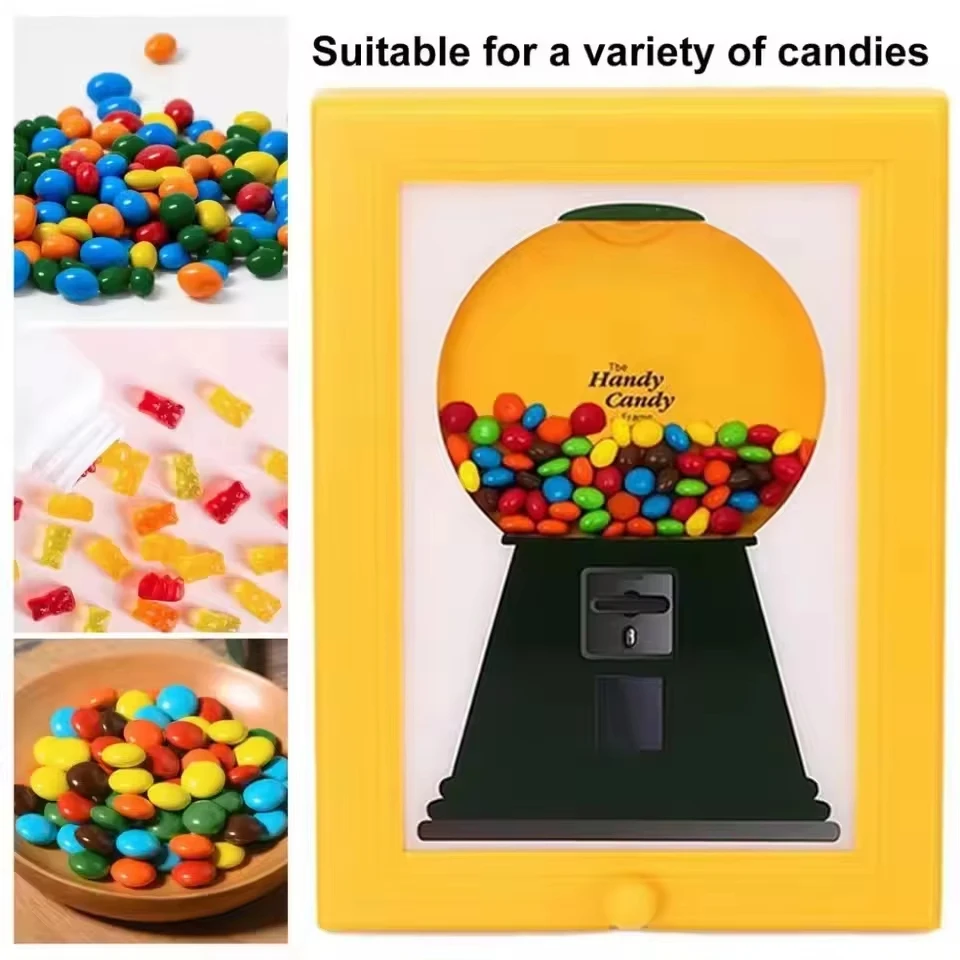 Creative Candy Dispenser Picture Frame Wall Mount Gumball Machine For Desk Countertop Kids Adults Office Sweet Display Creative Candy Dispenser Picture Frame Wall Mount Gumball Machine For Desk Countertop Kids Adults Office Sweet Display
