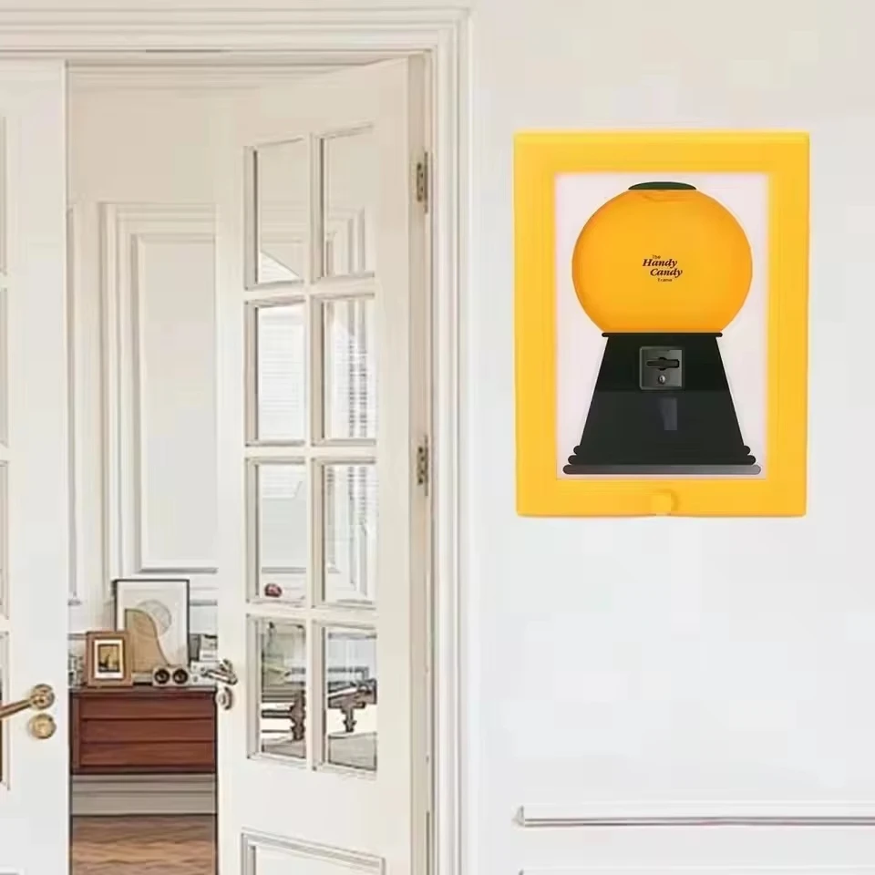 Creative Candy Dispenser Picture Frame Wall Mount Gumball Machine For Desk Countertop Kids Adults Office Sweet Display Creative Candy Dispenser Picture Frame Wall Mount Gumball Machine For Desk Countertop Kids Adults Office Sweet Display