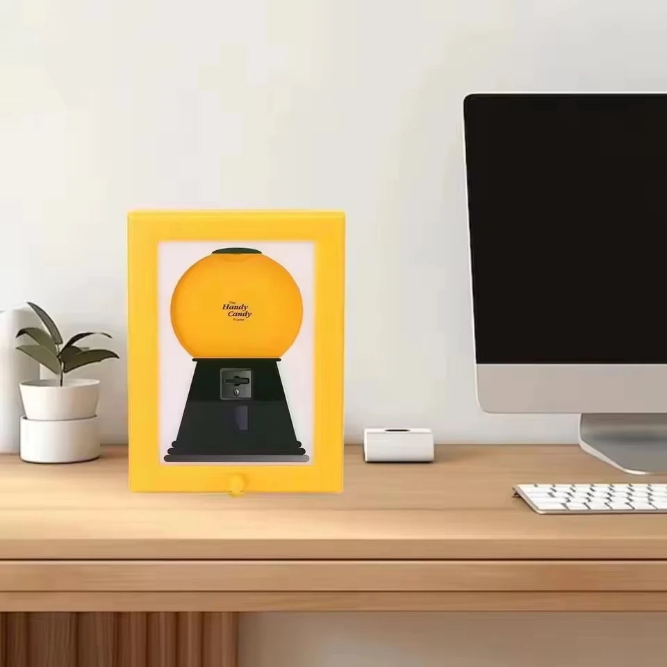 Creative Candy Dispenser Picture Frame Wall Mount Gumball Machine For Desk Countertop Kids Adults Office Sweet Display Creative Candy Dispenser Picture Frame Wall Mount Gumball Machine For Desk Countertop Kids Adults Office Sweet Display