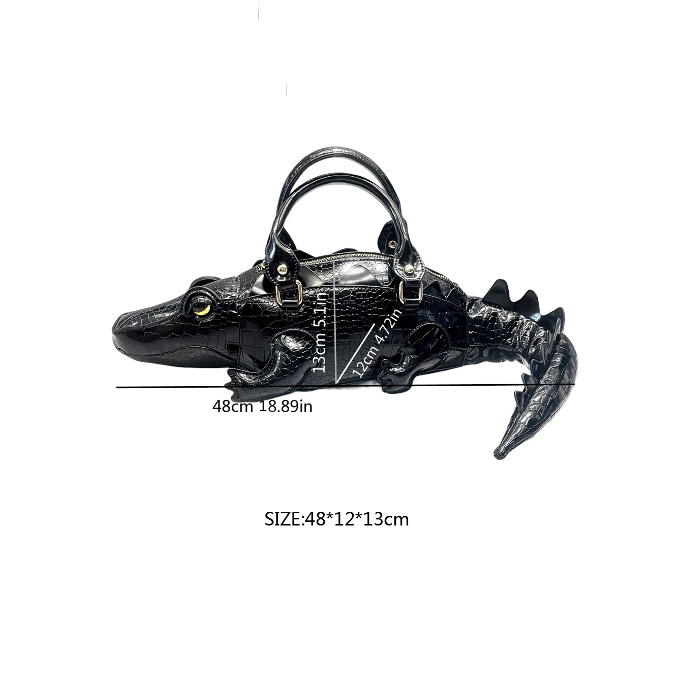 Creative Crocodile Shape PU Leather Handbag – Funny Designer Shoulder & Crossbody Bag for Women Creative Crocodile Shape PU Leather Handbag – Funny Designer Shoulder & Crossbody Bag for Women