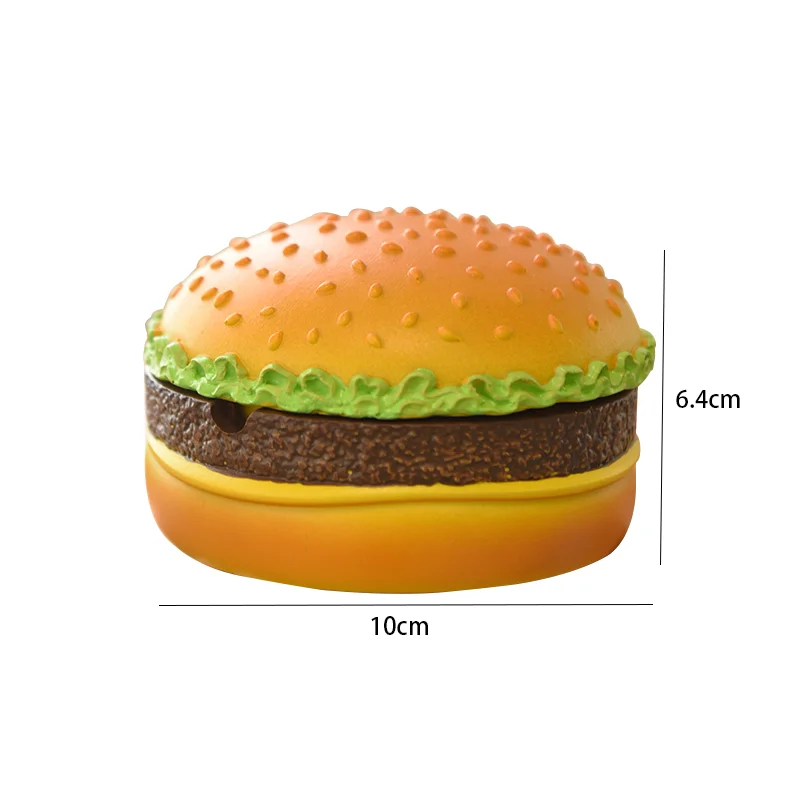 Creative Cute Hamburger Ashtray Home Dust Proof Ashtray Living Room Office Desktop Decoration Ornament for Father's Gift Creative Cute Hamburger Ashtray Home Dust Proof Ashtray Living Room Office Desktop Decoration Ornament for Father's Gift
