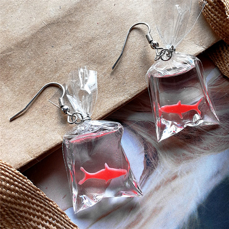 Creative Dangling Goldfish Earrings Creative Dangling Goldfish Earrings