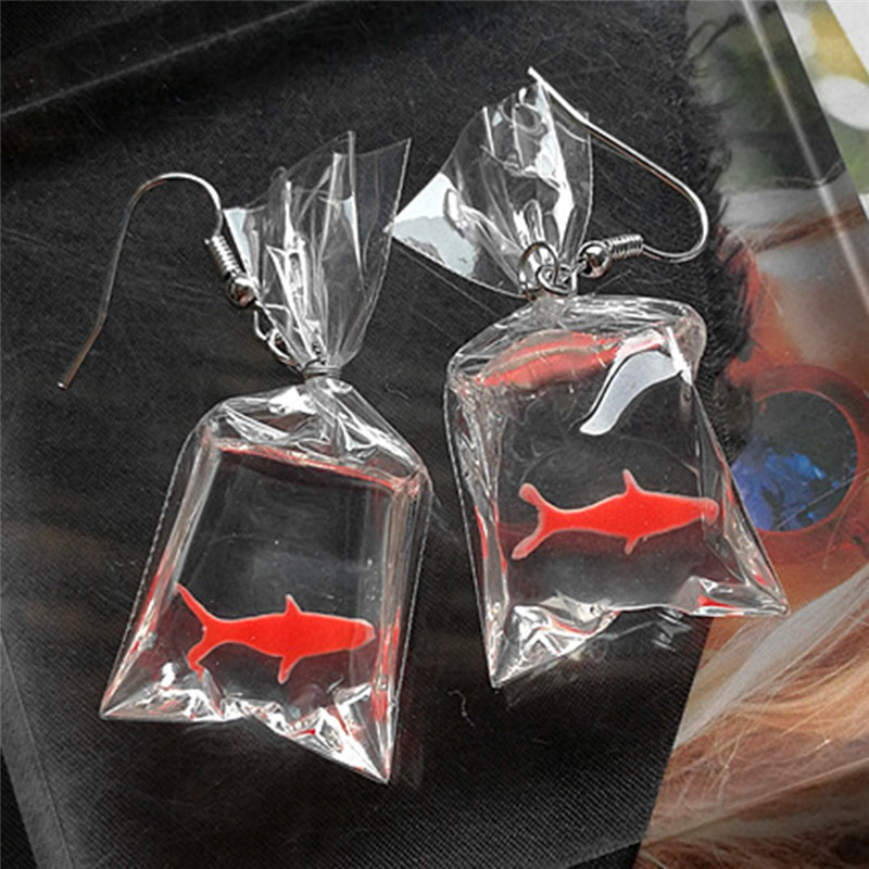 Creative Dangling Goldfish Earrings Creative Dangling Goldfish Earrings