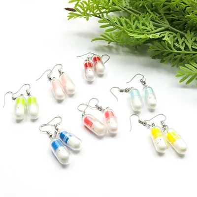 Creative Design Dangle Pill Earrings Creative Design Dangle Pill Earrings