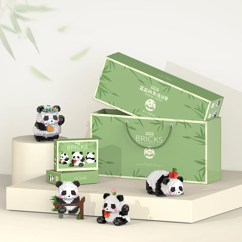 Creative DIY Assemable Animal Cute MINI Chinese Style Animal Panda Building Block Educational Boy Toys For Children Creative DIY Assemable Animal Cute MINI Chinese Style Animal Panda Building Block Educational Boy Toys For Children