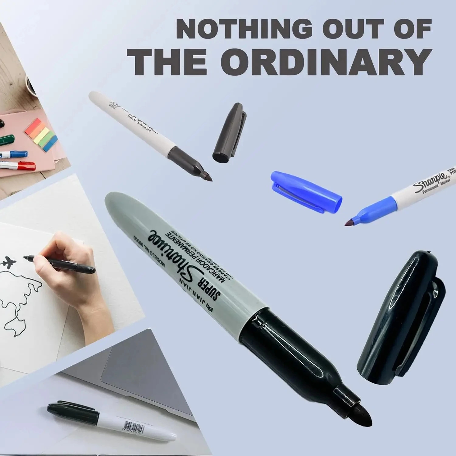 Creative Fake Black Marker Pen Hidden Compartment Sight Diversion Safe For Home Office Hide Necklace Money Small Creative Fake Black Marker Pen Hidden Compartment Sight Diversion Safe For Home Office Hide Necklace Money Small