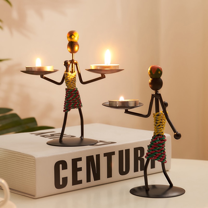 Creative Iron Tea Light Holder