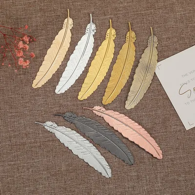 Creative Metal Feather Bookmark