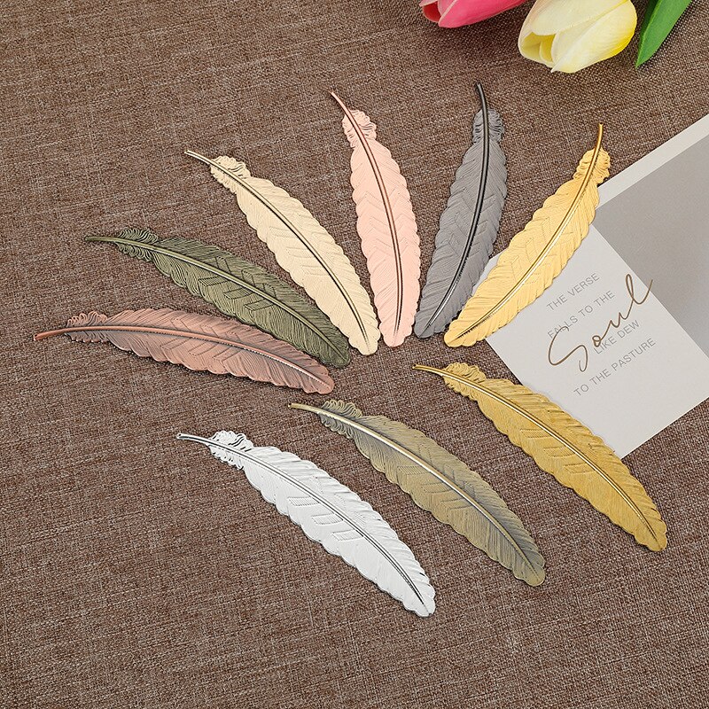 Creative Metal Feather Bookmark