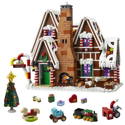 Creative Mini Christmas Gingerbread man House Building Blocks Hut Model Assemble Bricks Toy Holiday Gifts For Kid Girl Creative Mini Christmas Gingerbread man House Building Blocks Hut Model Assemble Bricks Toy Holiday Gifts For Kid Girl