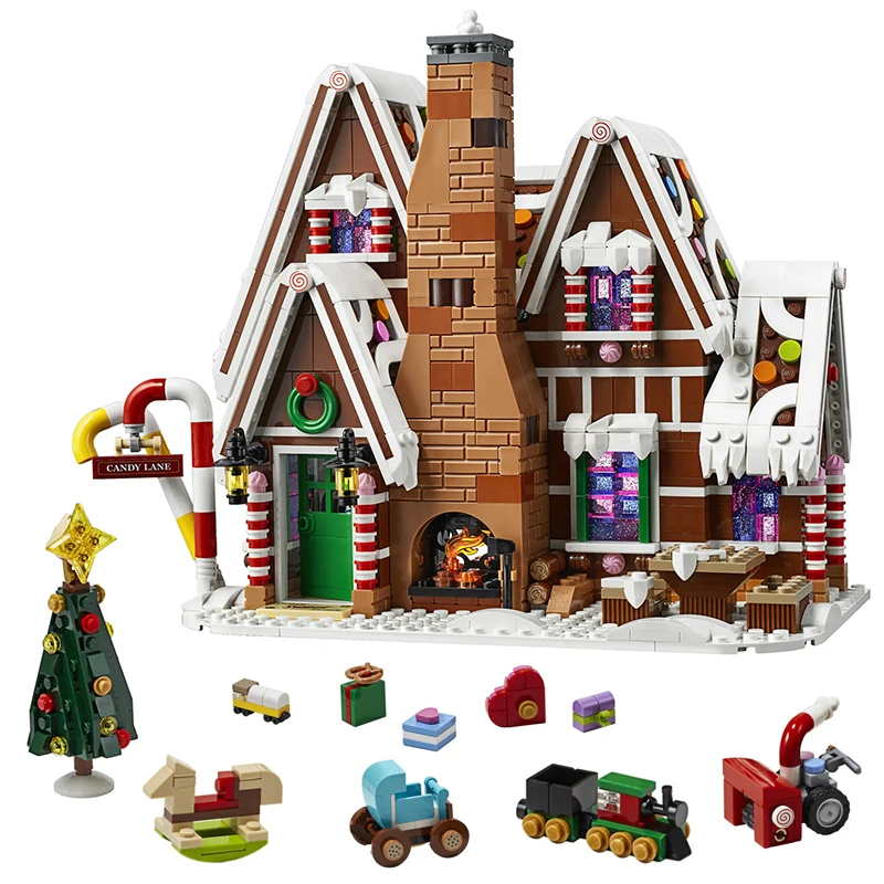 Creative Mini Christmas Gingerbread man House Building Blocks Hut Model Assemble Bricks Toy Holiday Gifts For Kid Girl Creative Mini Christmas Gingerbread man House Building Blocks Hut Model Assemble Bricks Toy Holiday Gifts For Kid Girl