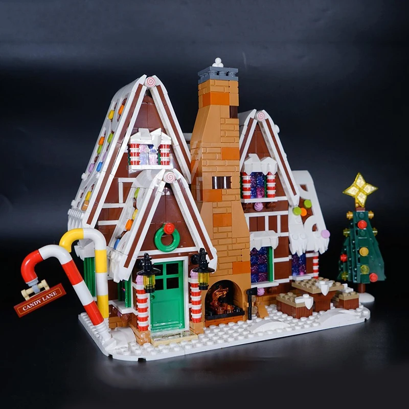 Creative Mini Christmas Gingerbread man House Building Blocks Hut Model Assemble Bricks Toy Holiday Gifts For Kid Girl Creative Mini Christmas Gingerbread man House Building Blocks Hut Model Assemble Bricks Toy Holiday Gifts For Kid Girl