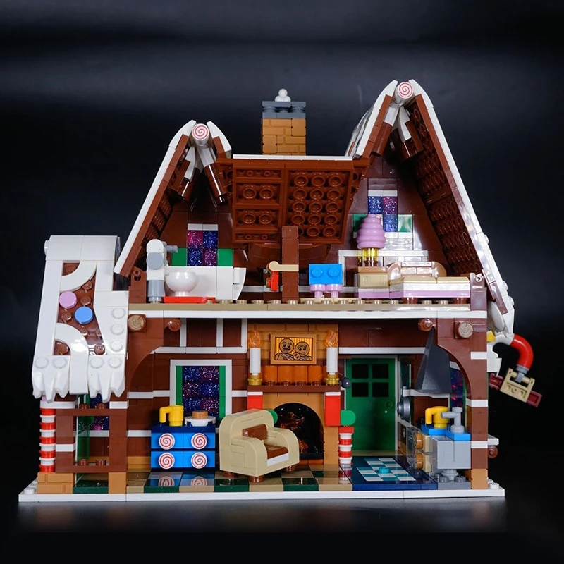 Creative Mini Christmas Gingerbread man House Building Blocks Hut Model Assemble Bricks Toy Holiday Gifts For Kid Girl Creative Mini Christmas Gingerbread man House Building Blocks Hut Model Assemble Bricks Toy Holiday Gifts For Kid Girl