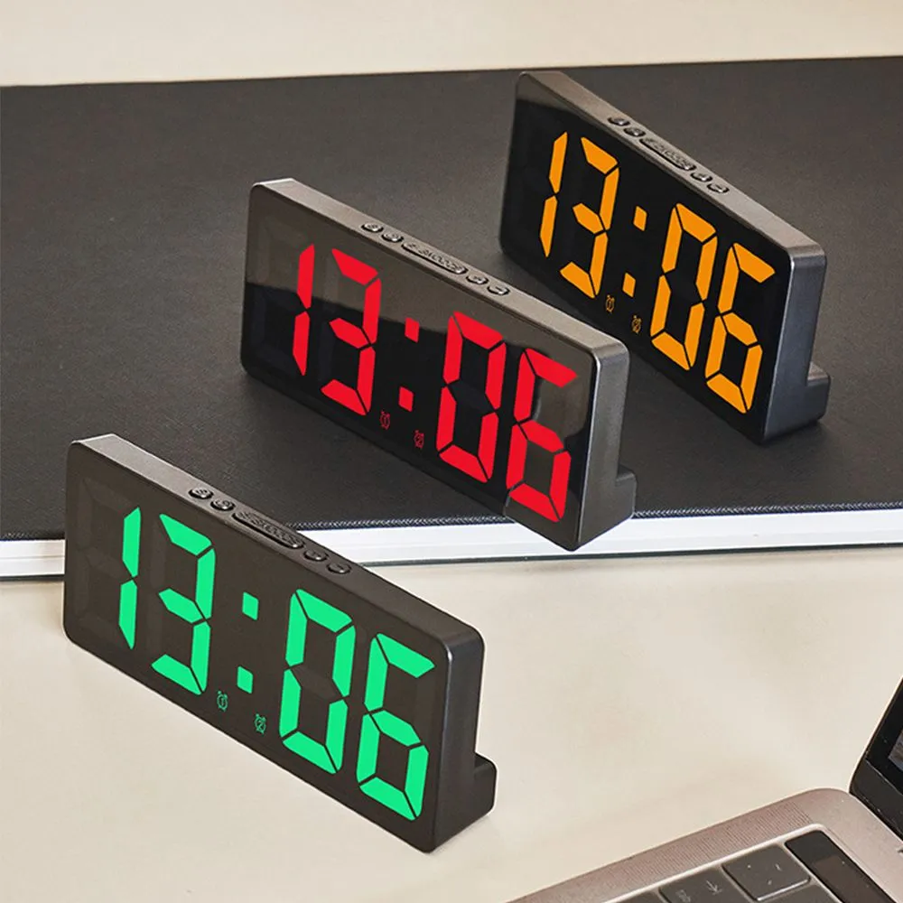 Creative Number Clock Color Nightlight Temperature Calendar Alarm Clock LED Large Number Electronic Clock Backlight Creative Number Clock Color Nightlight Temperature Calendar Alarm Clock LED Large Number Electronic Clock Backlight