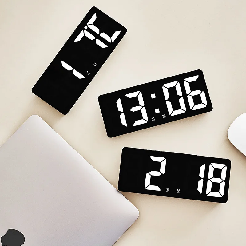 Creative Number Clock Color Nightlight Temperature Calendar Alarm Clock LED Large Number Electronic Clock Backlight Creative Number Clock Color Nightlight Temperature Calendar Alarm Clock LED Large Number Electronic Clock Backlight