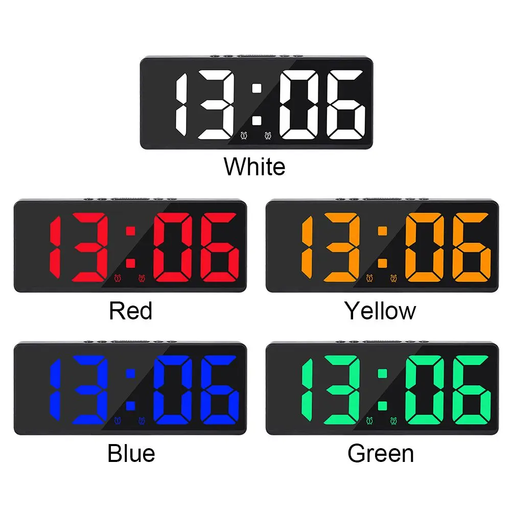 Creative Number Clock Color Nightlight Temperature Calendar Alarm Clock LED Large Number Electronic Clock Backlight Creative Number Clock Color Nightlight Temperature Calendar Alarm Clock LED Large Number Electronic Clock Backlight