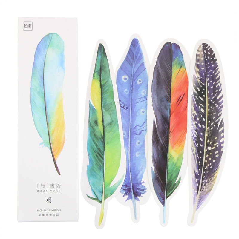 Creative Paper Feather Bookmarks (30 Pcs)
