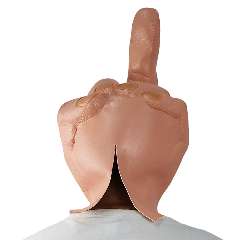 Creative Personality Despises Vertical Middle Finger Latex Mask Halloween Creepy Fingers Mask Cosplay Spoof Headgear Creative Personality Despises Vertical Middle Finger Latex Mask Halloween Creepy Fingers Mask Cosplay Spoof Headgear