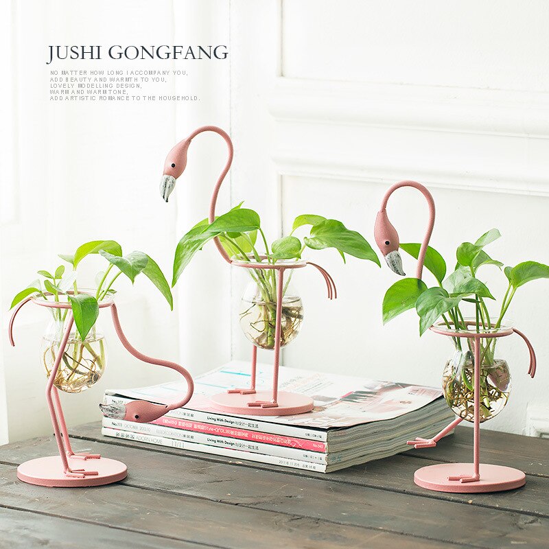 Creative Pink Flamingo Vase (3 pcs) Creative Pink Flamingo Vase (3 pcs)