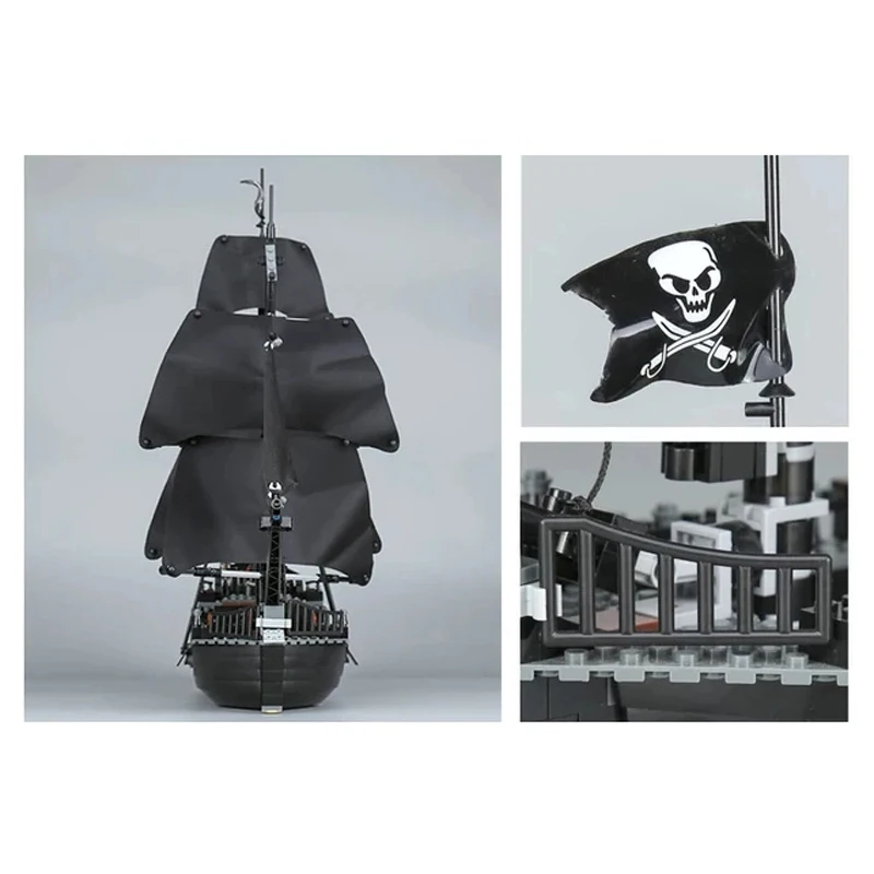 Creative Pirates The Black Pearl Ship Building Blocks 4184 Boat Model Caribbean Adventure Assemble Bricks Toy Gift For Creative Pirates The Black Pearl Ship Building Blocks 4184 Boat Model Caribbean Adventure Assemble Bricks Toy Gift For