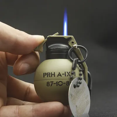 Creative Popular Metal Simulation Military Grenade Props Model Windproof Lighter Portable Men's Gift Smoking Lighter Creative Popular Metal Simulation Military Grenade Props Model Windproof Lighter Portable Men's Gift Smoking Lighter