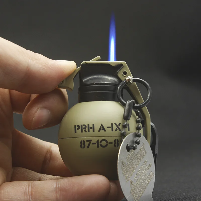 Creative Popular Metal Simulation Military Grenade Props Model Windproof Lighter Portable Men's Gift Smoking Lighter