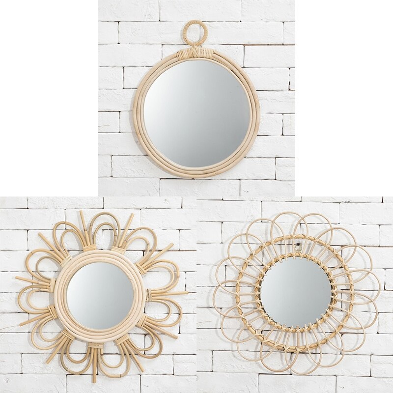 Creative Rattan Mirror Wall Decor