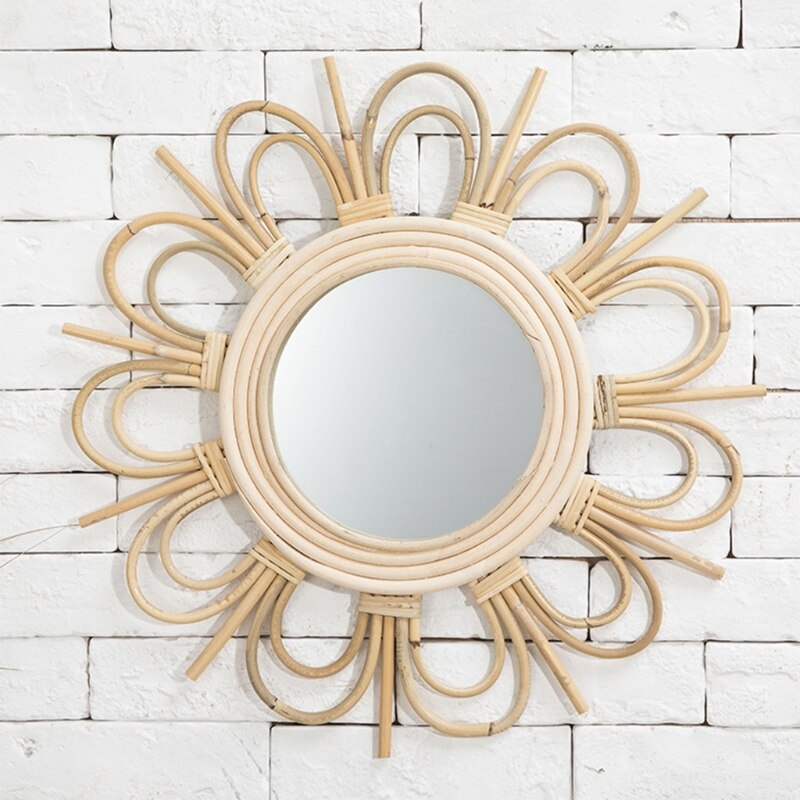 Creative Rattan Mirror Wall Decor Creative Rattan Mirror Wall Decor