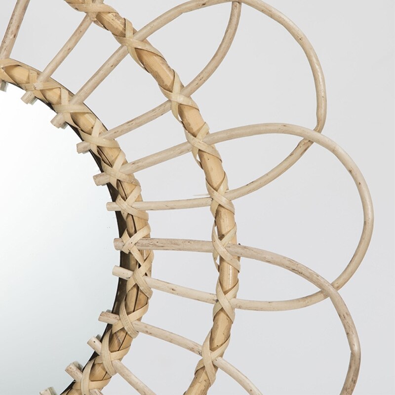 Creative Rattan Mirror Wall Decor Creative Rattan Mirror Wall Decor