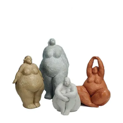 Creative Resin Fat Lady Figurine Creative Resin Fat Lady Figurine