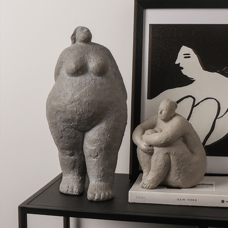 Creative Resin Fat Lady Figurine Creative Resin Fat Lady Figurine