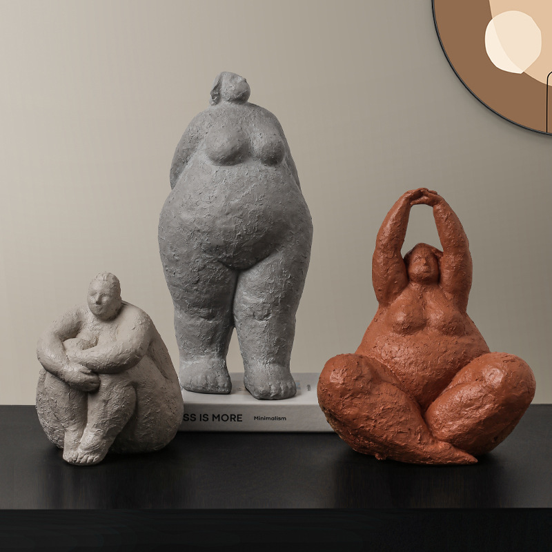 Creative Resin Fat Lady Figurine Creative Resin Fat Lady Figurine