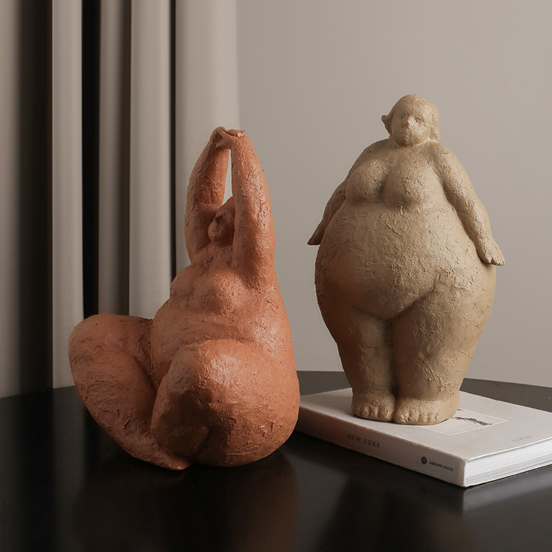 Creative Resin Fat Lady Figurine Creative Resin Fat Lady Figurine