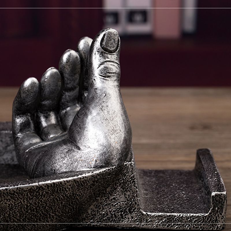 Creative Resin Hand Ashtray with Phone Holder