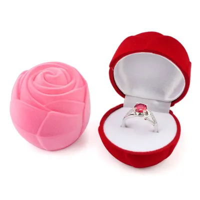 Creative Rose Shape Design Flower Ring Box Creative Rose Shape Design Flower Ring Box